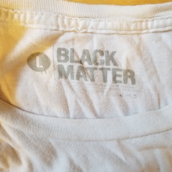 Black Matter White Tee with Black Nativity Graphic and Slogan - Picture 3 of 3